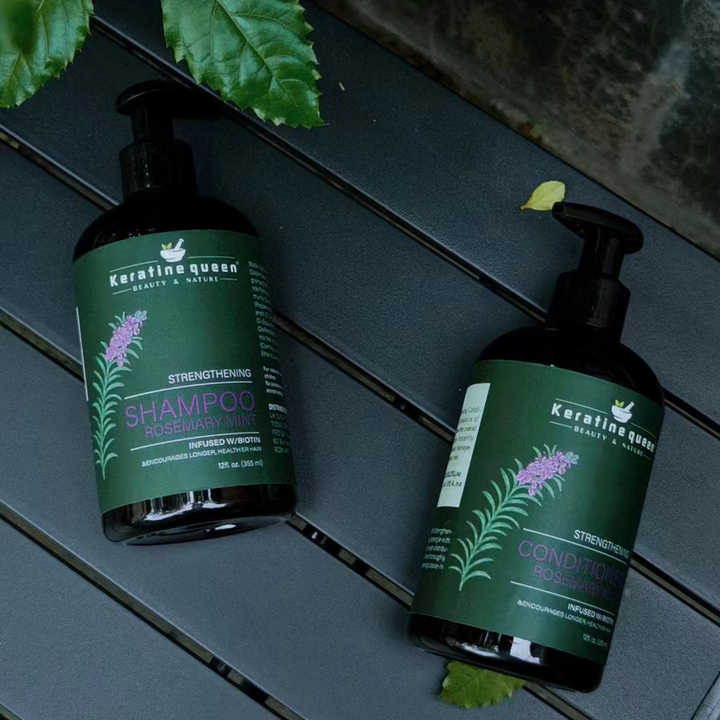Private Label  Natural Organics Rosemary Mint Strengthening Shampoo Deep Repairing Rosemary Oil Shampoo and Conditioner Set