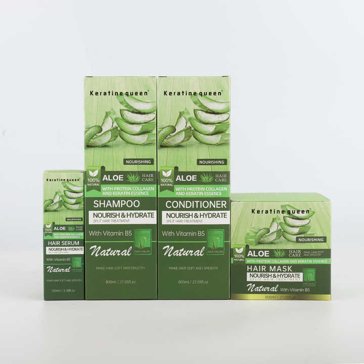 Private Label 100% Natural Organic Best Aloe Vera  Moisture Hair Black Curly Hair Anti Dandruff  Shampoo and Conditioner