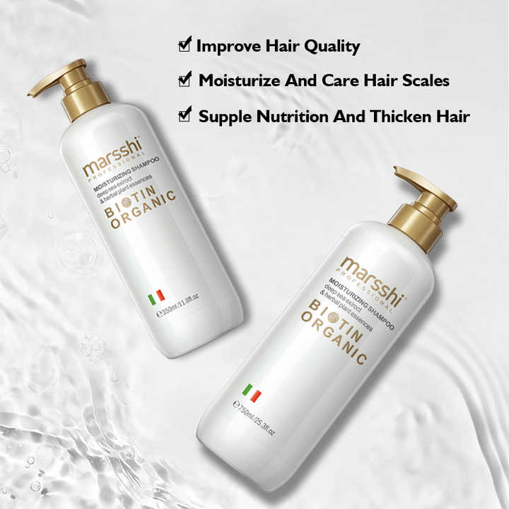 Private Label Organic Biotin Hair Growth Shampoo and Conditioner Set Natural Herbal Thickening Anti Hair Loss Shampoo