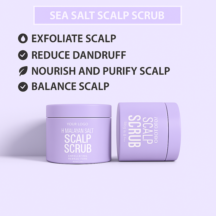 China Manufacturer Private Label Best Organic Natural Sea Salt Hair Exfoliator Scalp Scrub