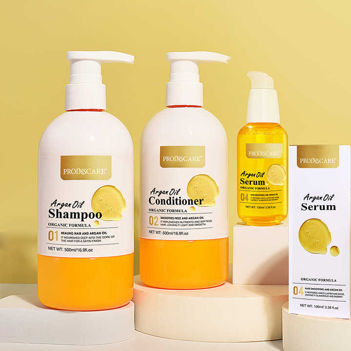 Luxury Moroccan Argan Oil Shampoo and Conditioner Hair Care Set Natural Organic Soft Shiny Hair Argan Shampoo Private Label